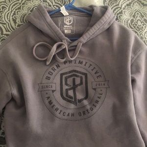 Born Primitive grey cropped hoodie